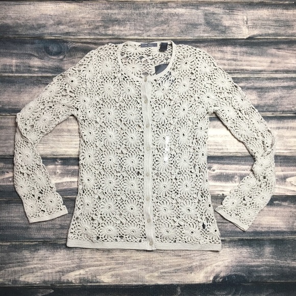 Liz Claiborne Floral Cardigan Size Large - Picture 2 of 8